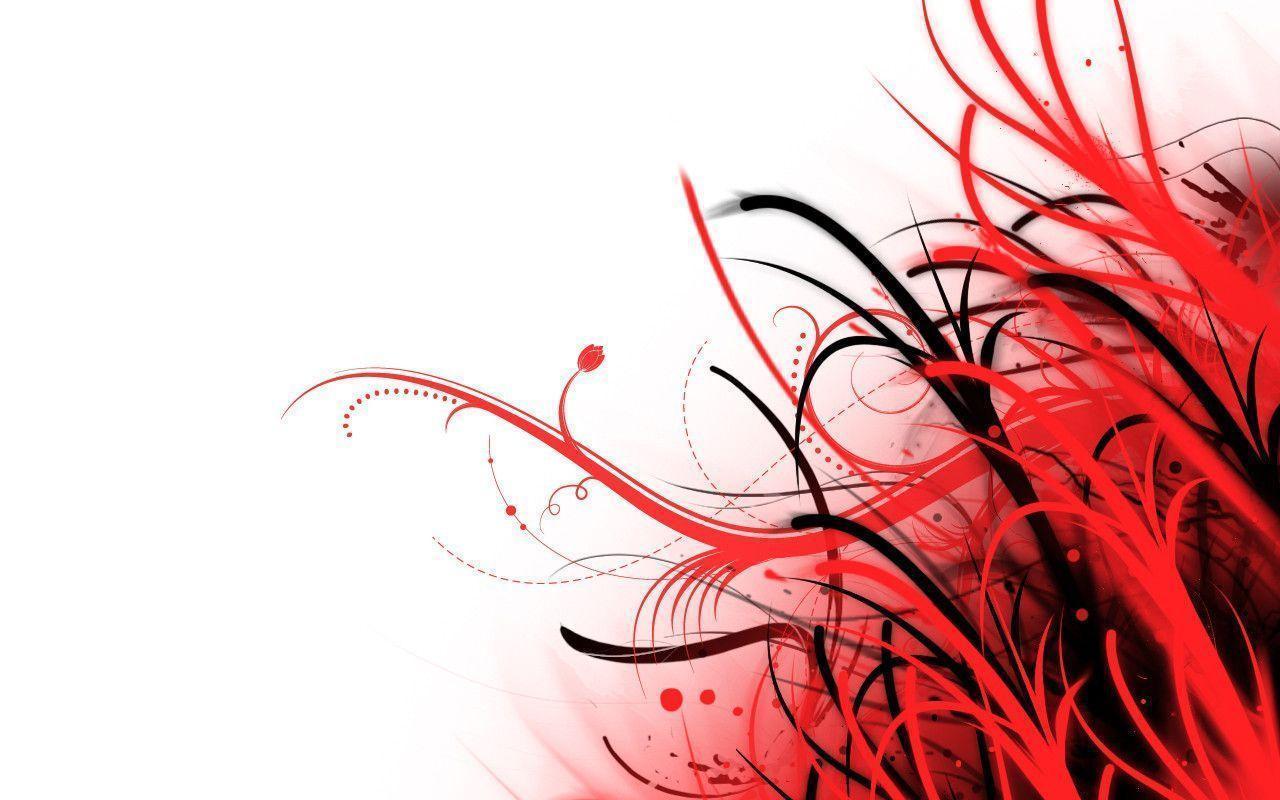 Abstract Wallpaper Red and White