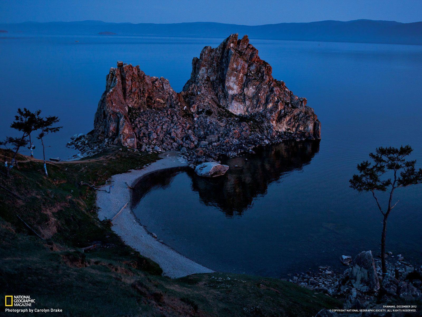 Burkhan Rock Picture - Lake Baikal Wallpaper - National