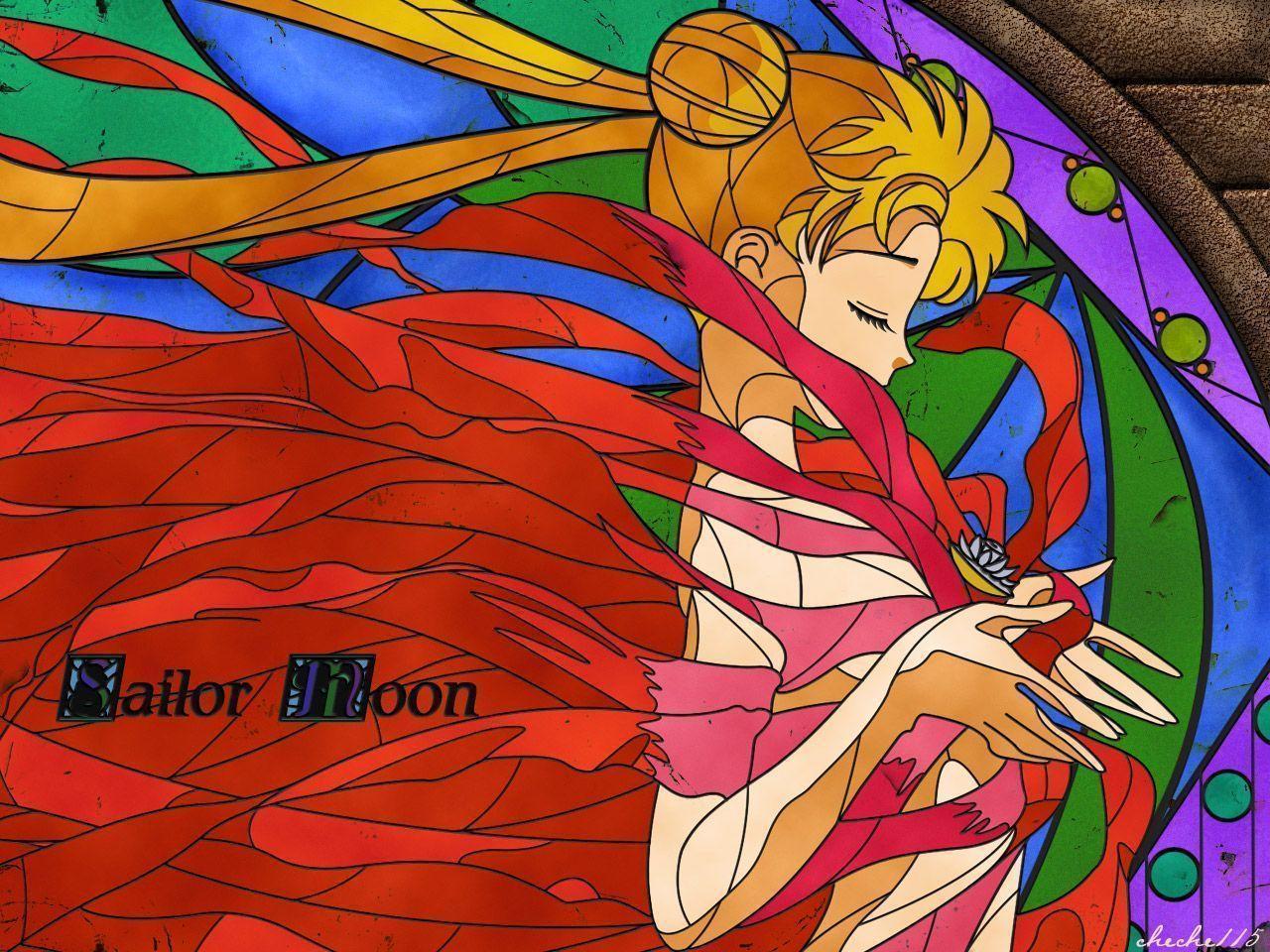 Sailor Moon and Sailor Moon! Wallpaper