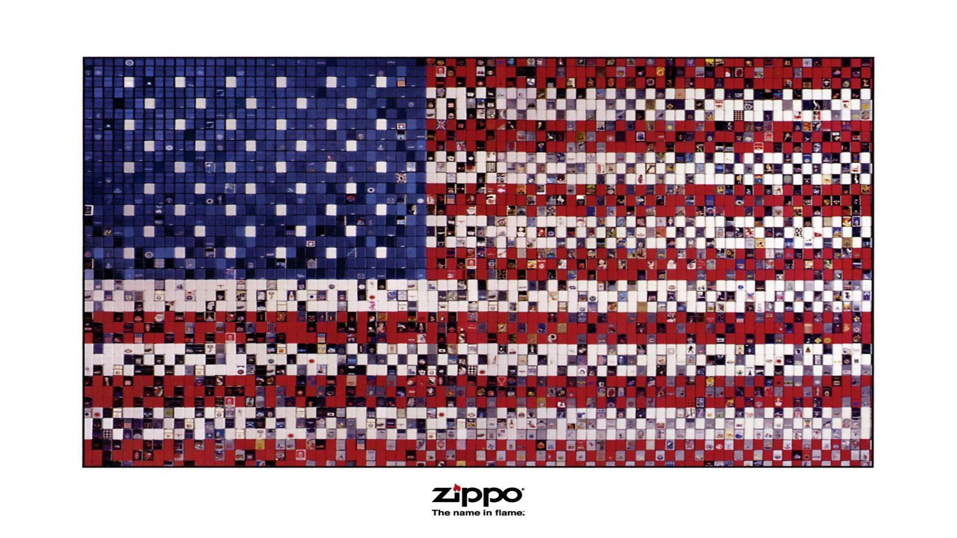 Zippo American flag illustration free desktop background