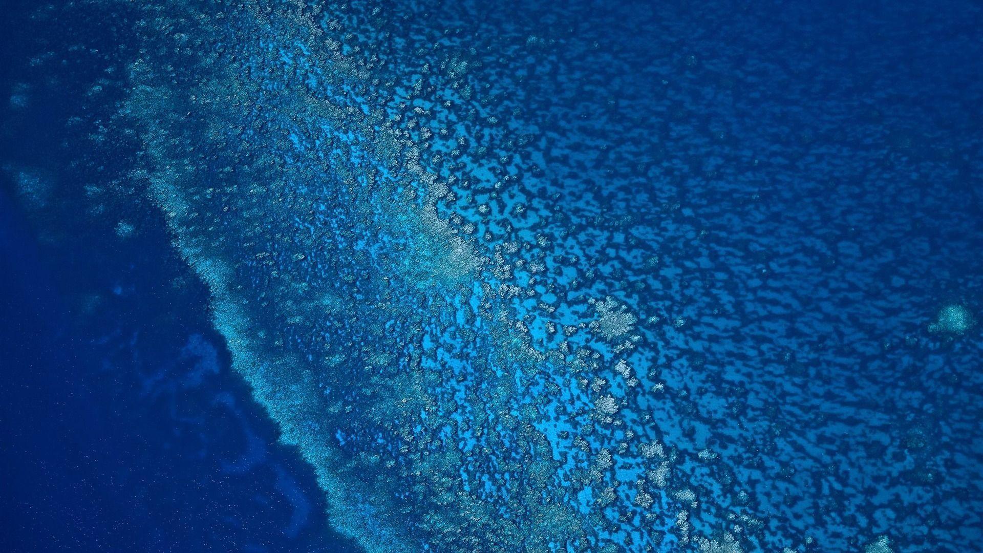Aerial Coral Reefs MAC OS X Mountain Lion HD Wallpaper
