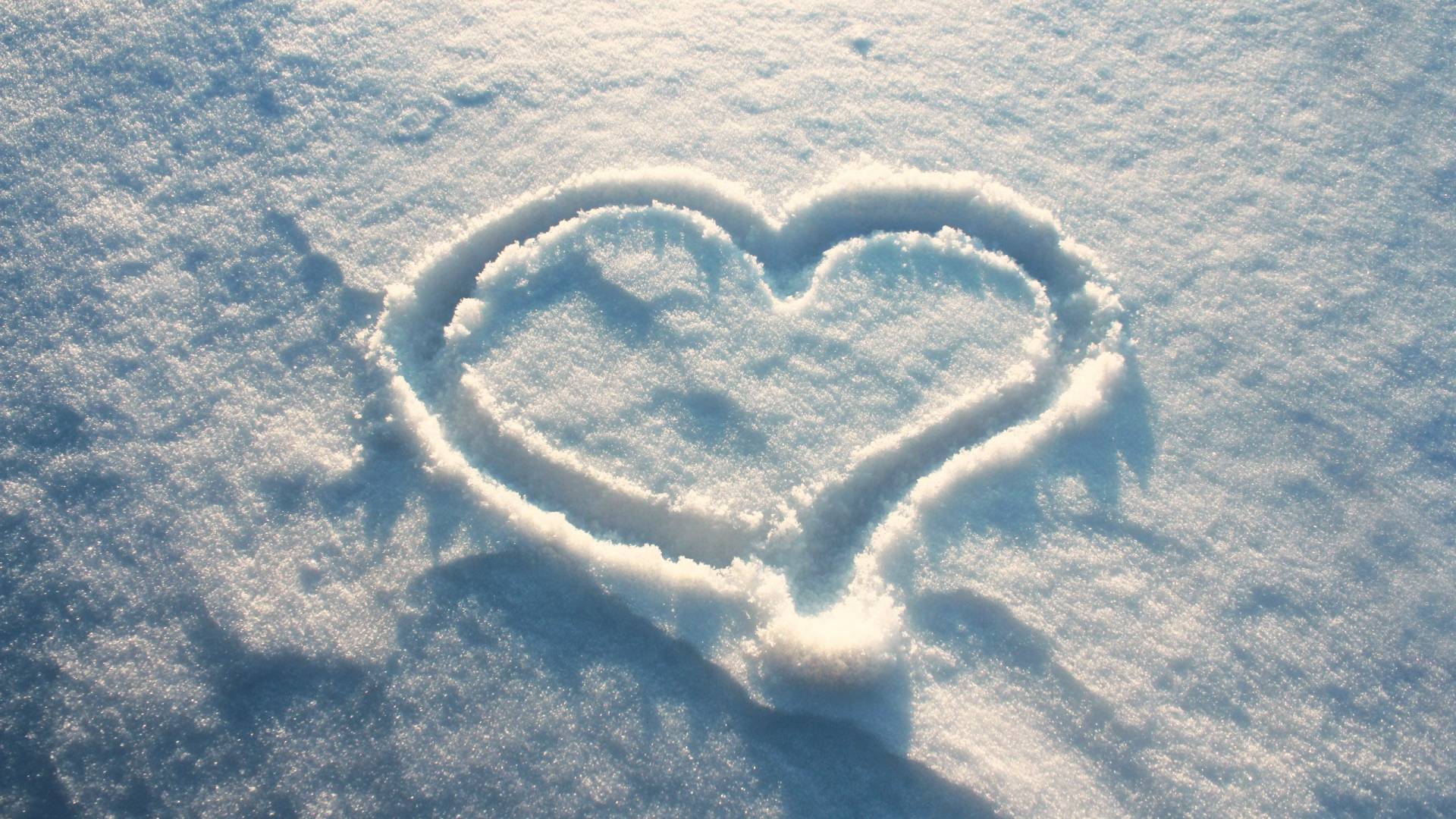 Heart On Snow In Winter Picture 2822 1920x1080px