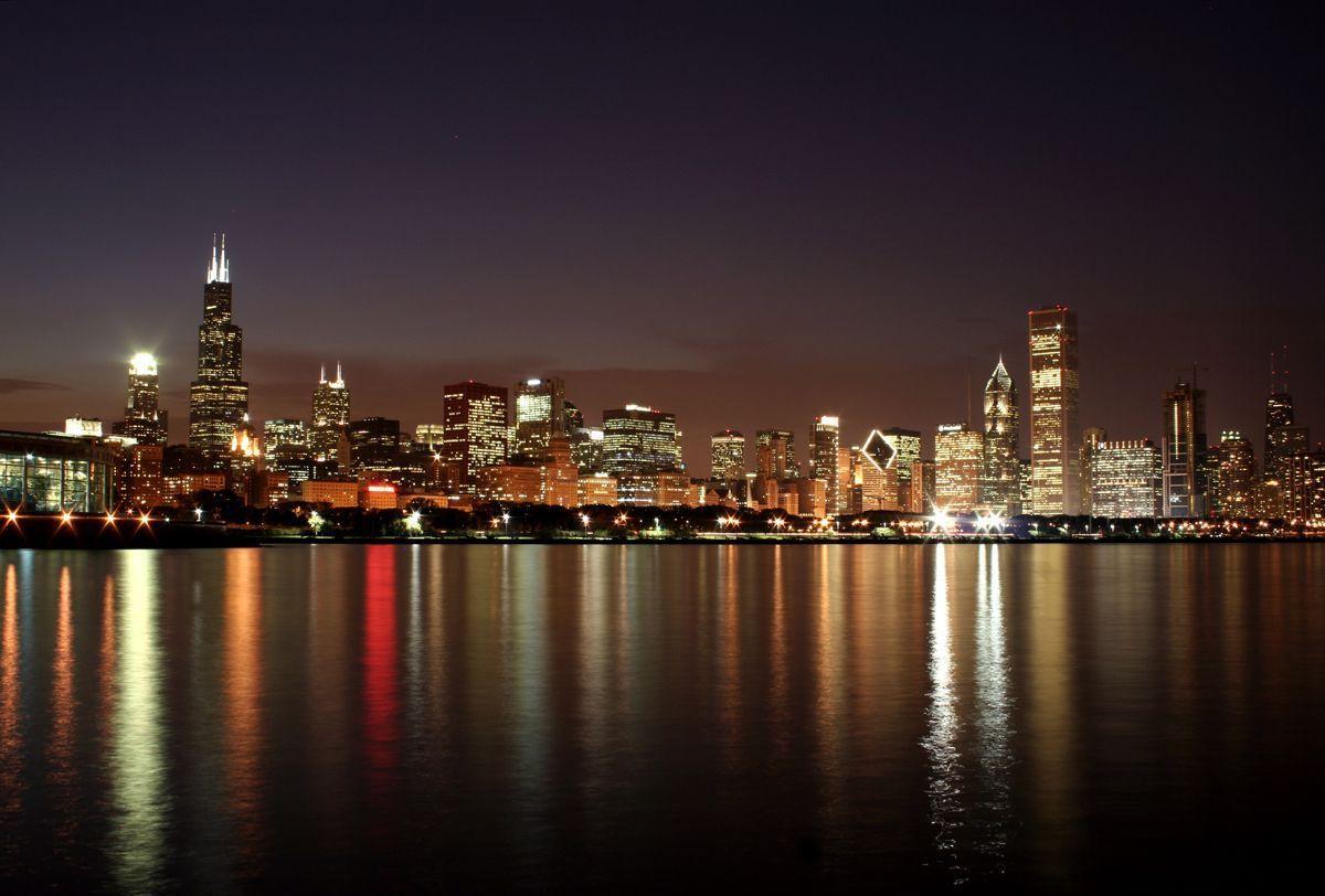 Chicago Skyline Wallpaper Night · Chicago Skyline Wallpaper. Best