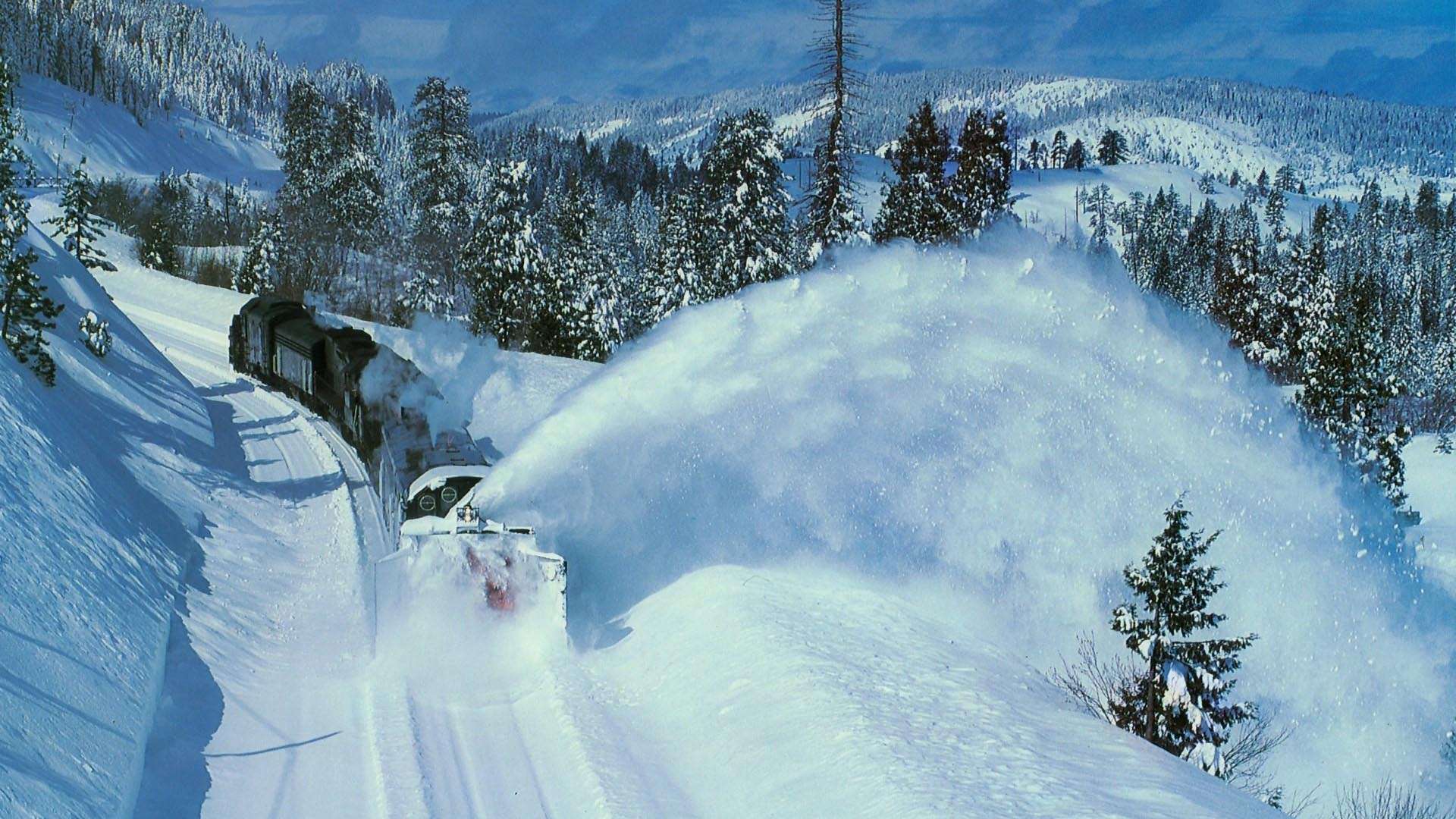 Clearing Snow in the Mountains HD Wallpaper FullHDWpp HD