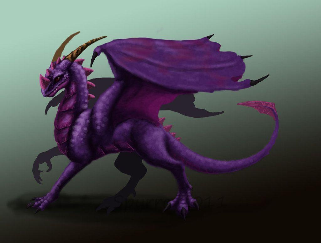 Wallpaper For > Awesome Purple Dragon Background