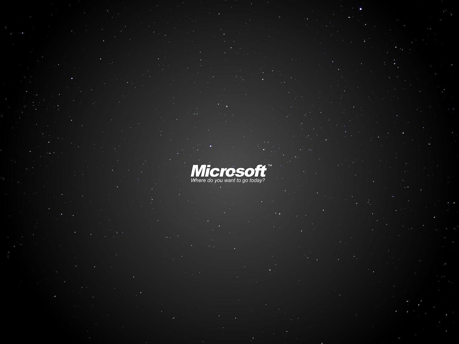 Black White Microsoft Logo Wallpaper