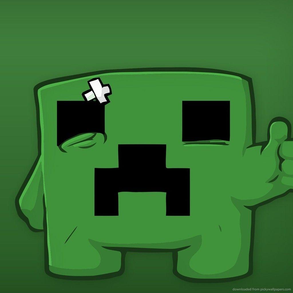Download Sad Minecraft Creeper Wallpaper For iPad