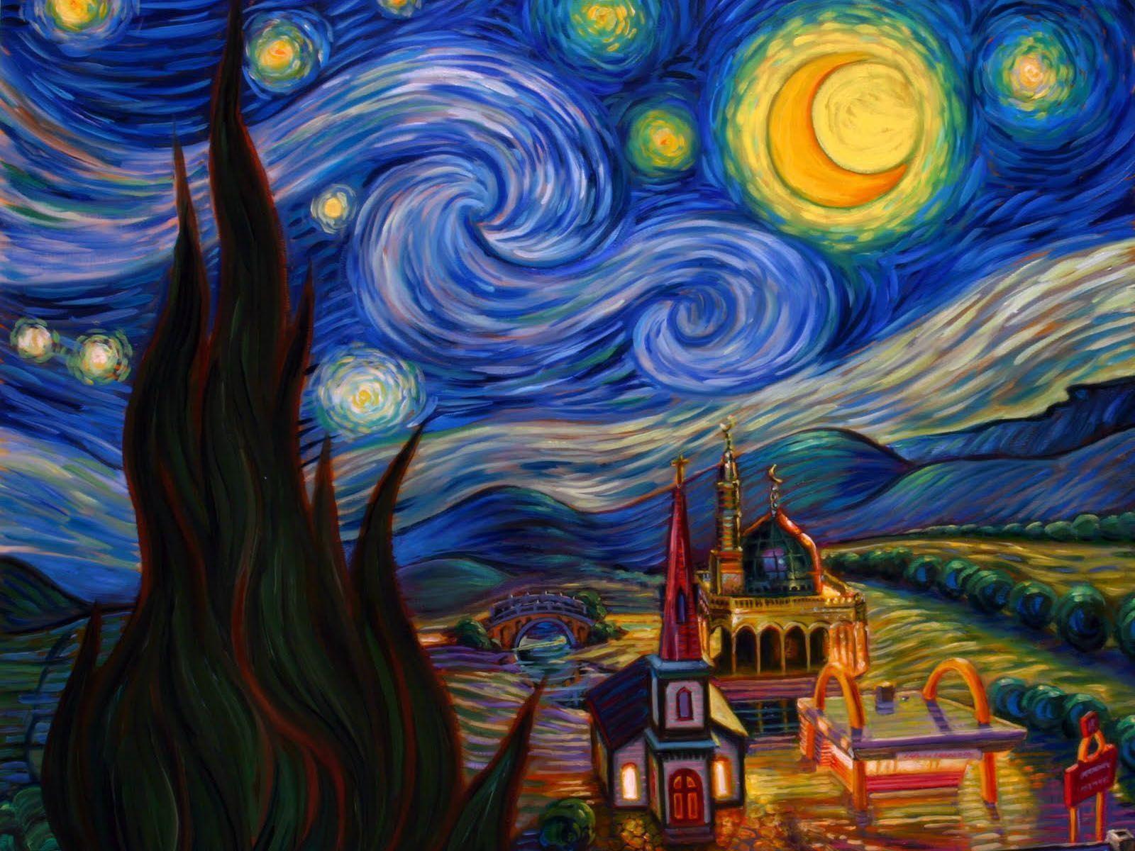 Pix For > Starry Night Wallpaper