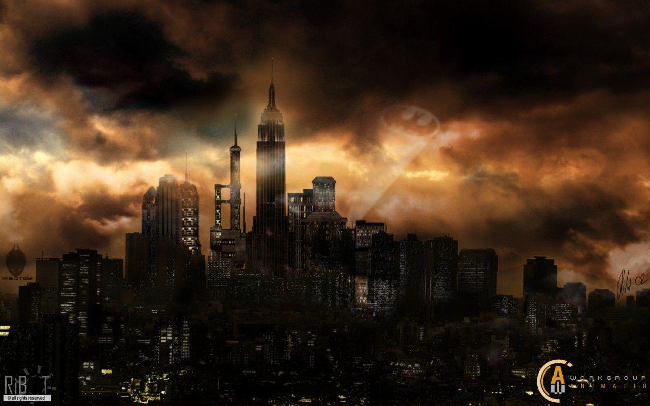 Gotham City Street Background