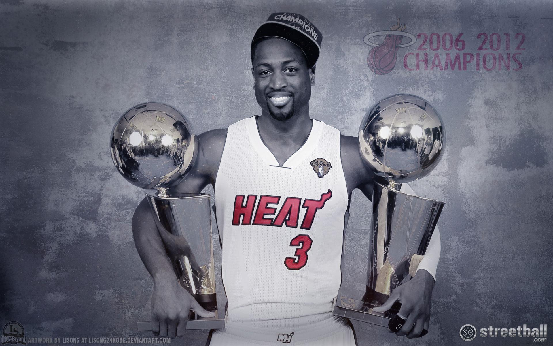 Dwyane Wade NBA 2 championships 2012 Wallpaper