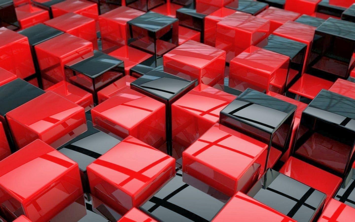 abstract background cube black and red