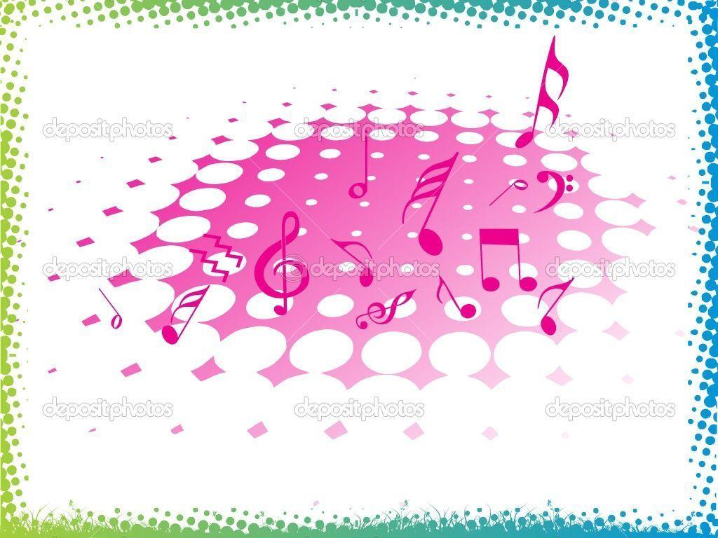 Pink Music Notes Background HD Cool 7 HD Wallpaper