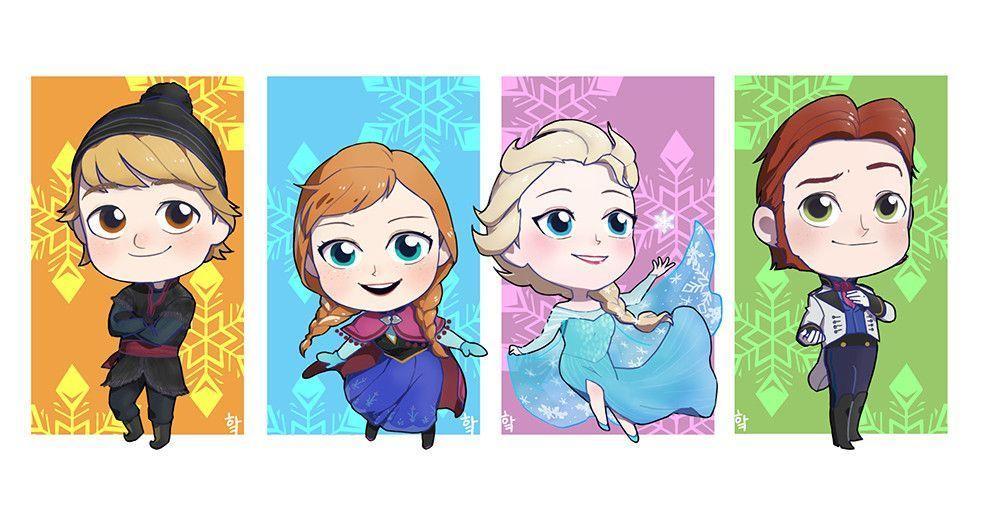 Frozen Cute Chibi Characters Wallpaper Wallpaper Collection