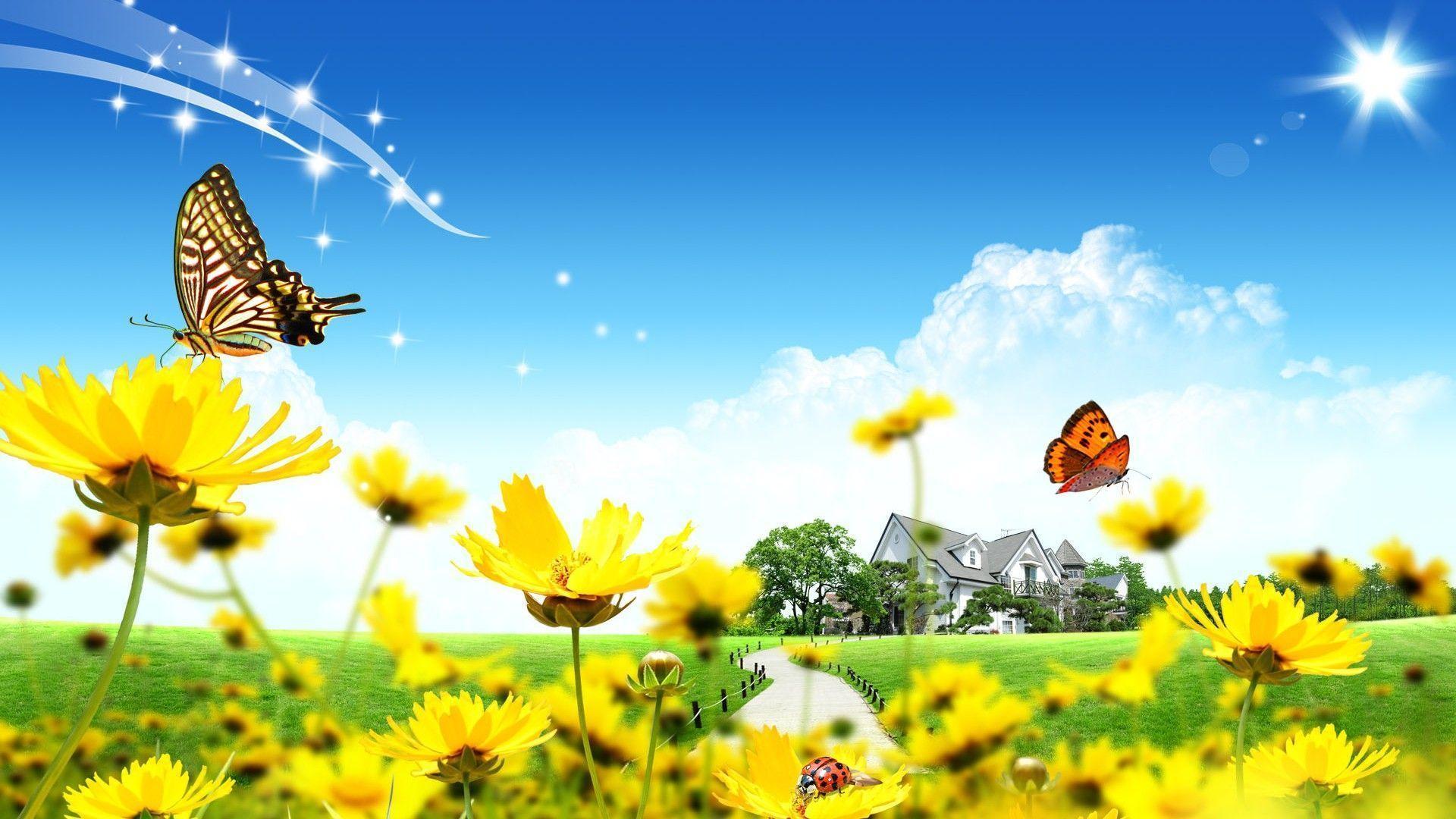 Sunny spring Windows 8 Theme and HD Background. Download