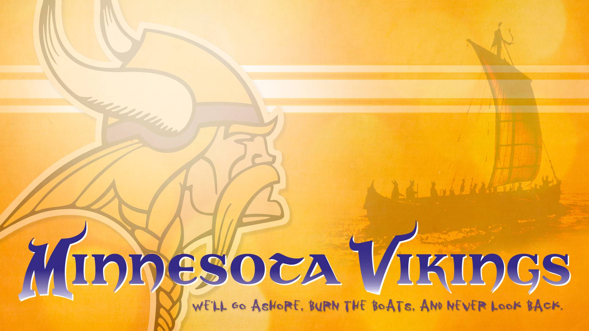 Minnesota Vikings go ashore. Wallpaper
