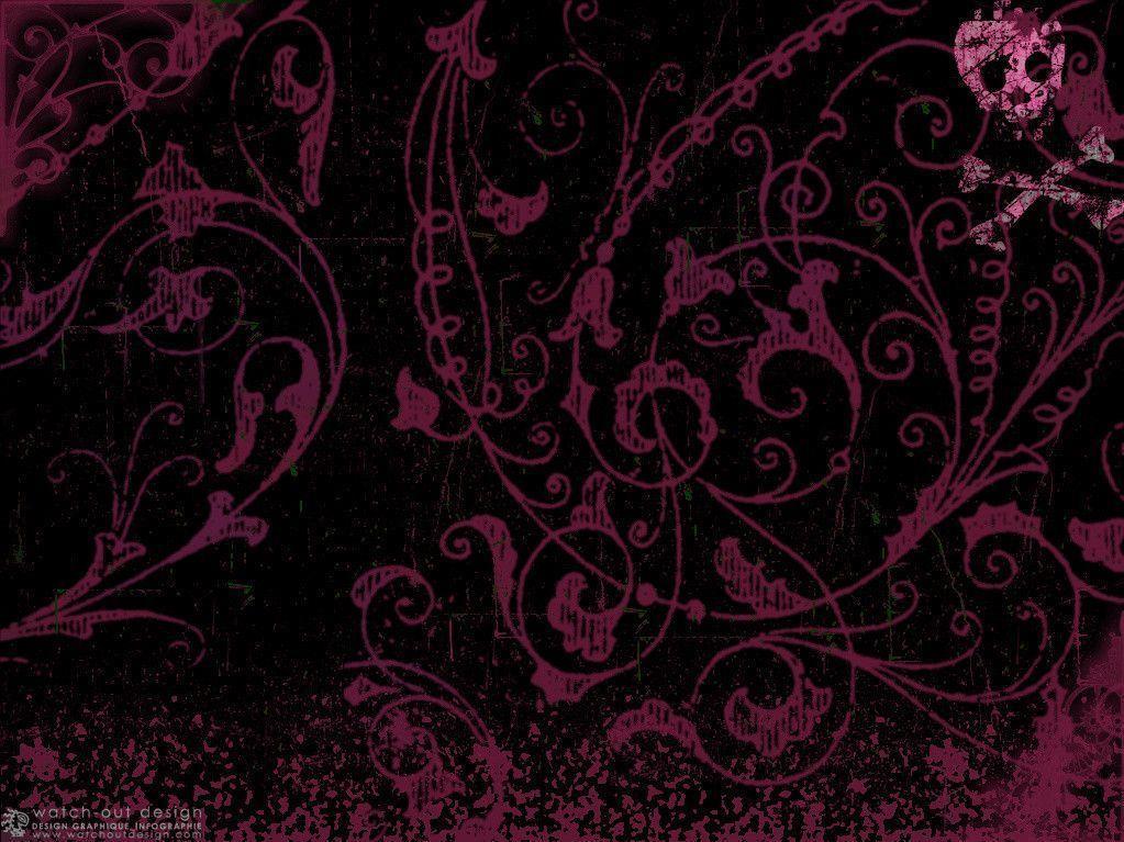 Pink Goth Black Design Wallpaper and Picture. Imageize: 469 kilobyte