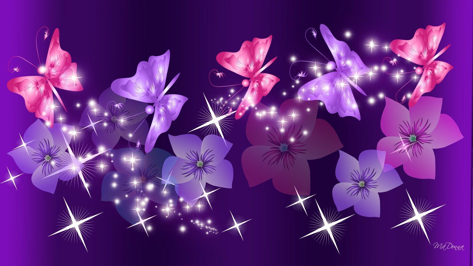 Wallpaper For > Pink And Purple Wallpaper