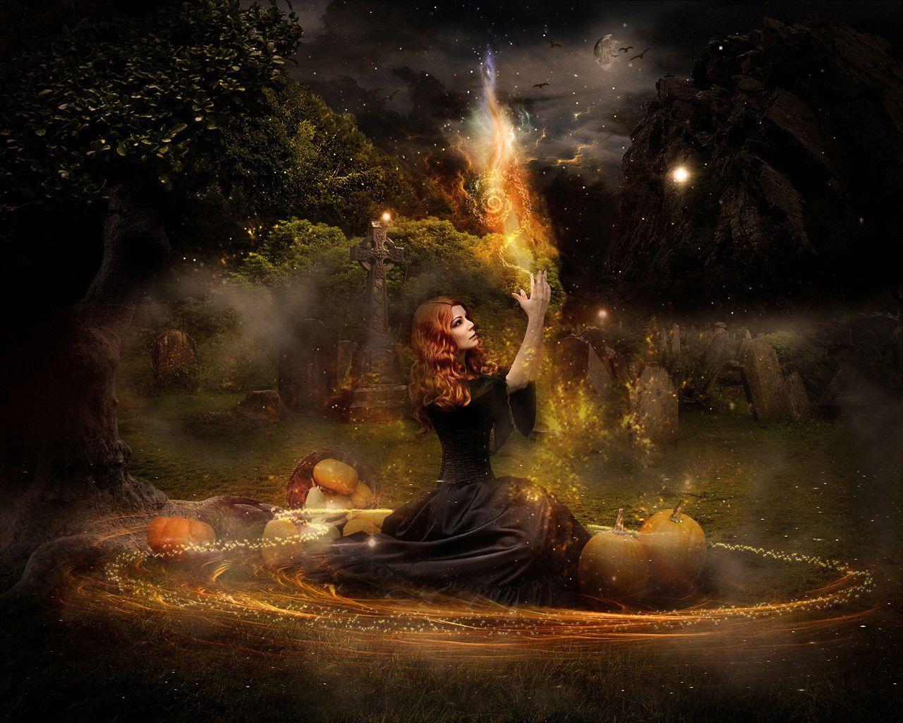 Fantasy Witch Wallpaper 1280x1024 px Free Download
