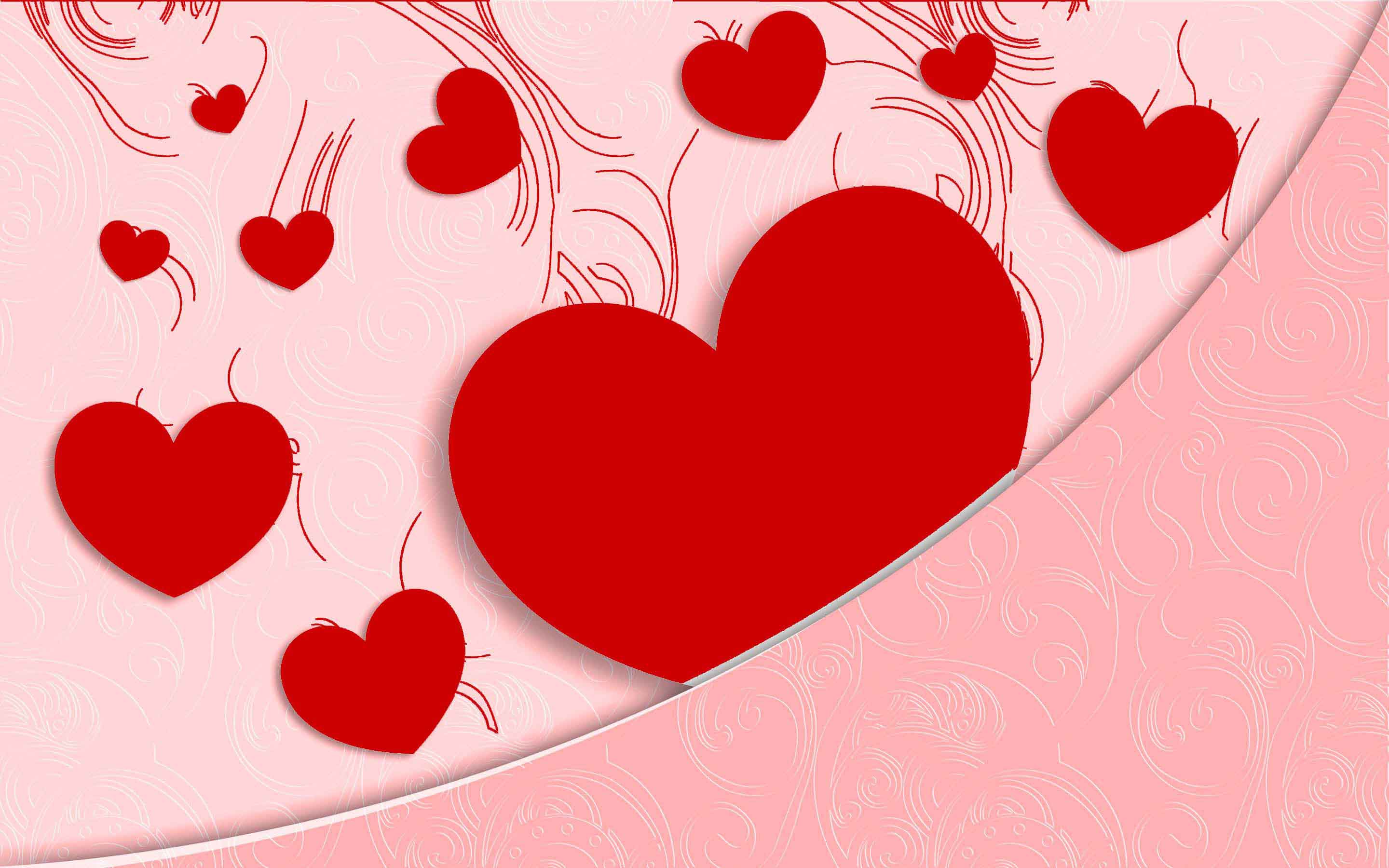 Love Heart Shape Paper Greetings For Valentine Day Wallpaper 2880