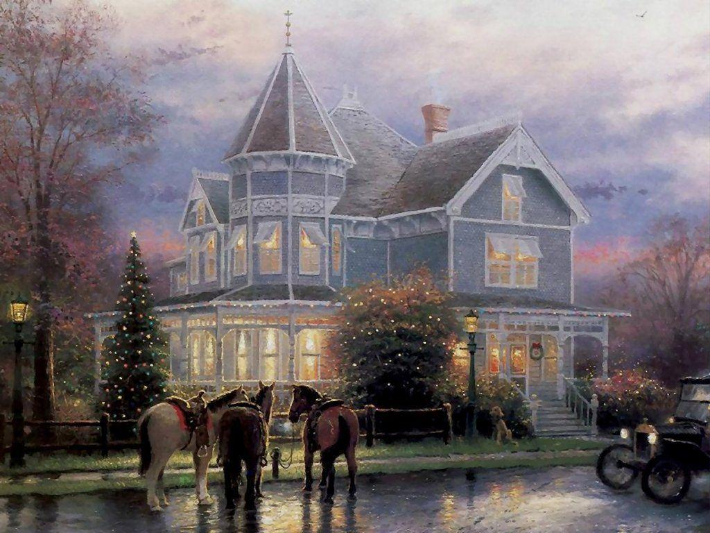 Thomas Kinkade Christmas Wallpapers - Wallpaper Cave