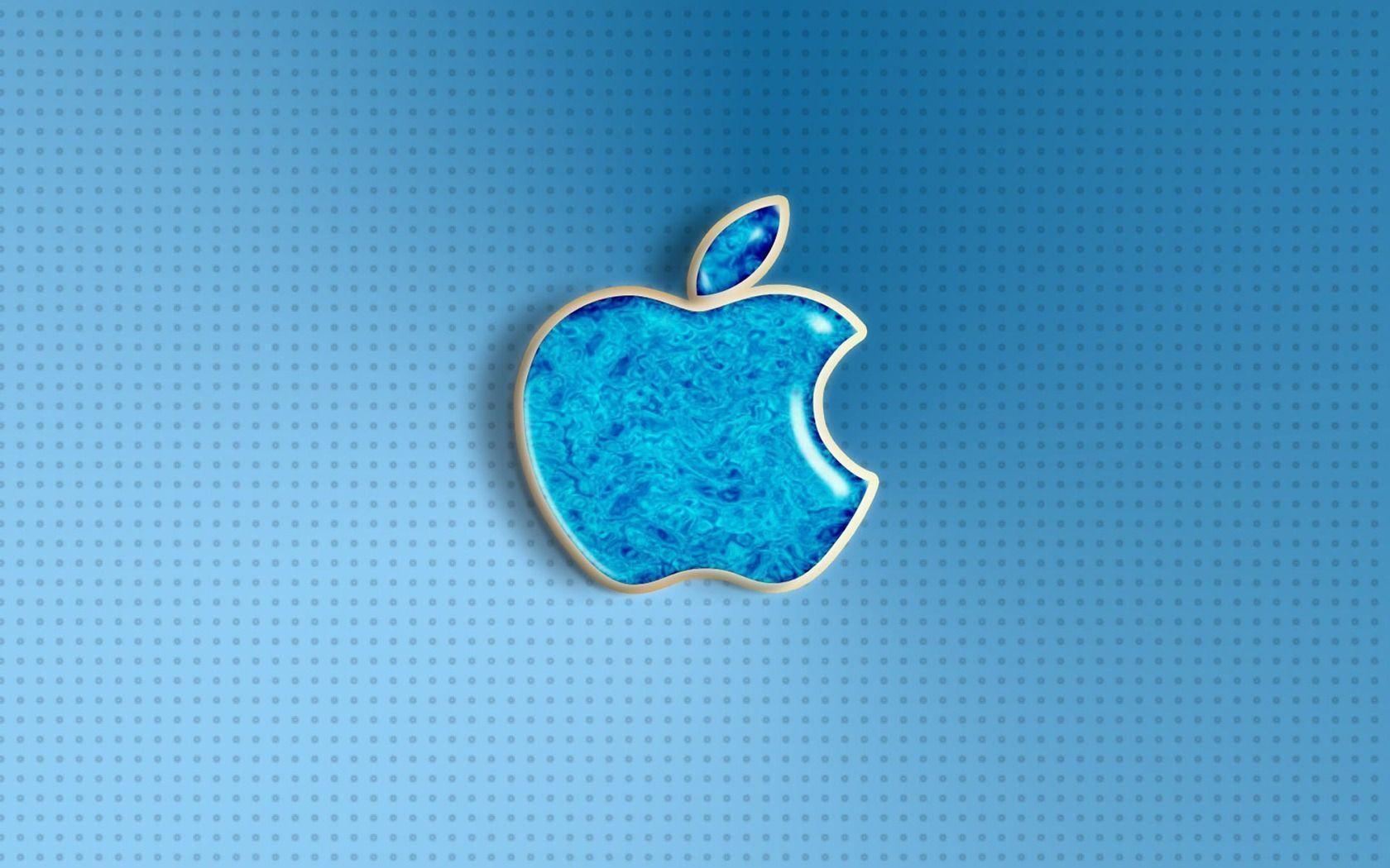Blue Apple logo wallpaper #