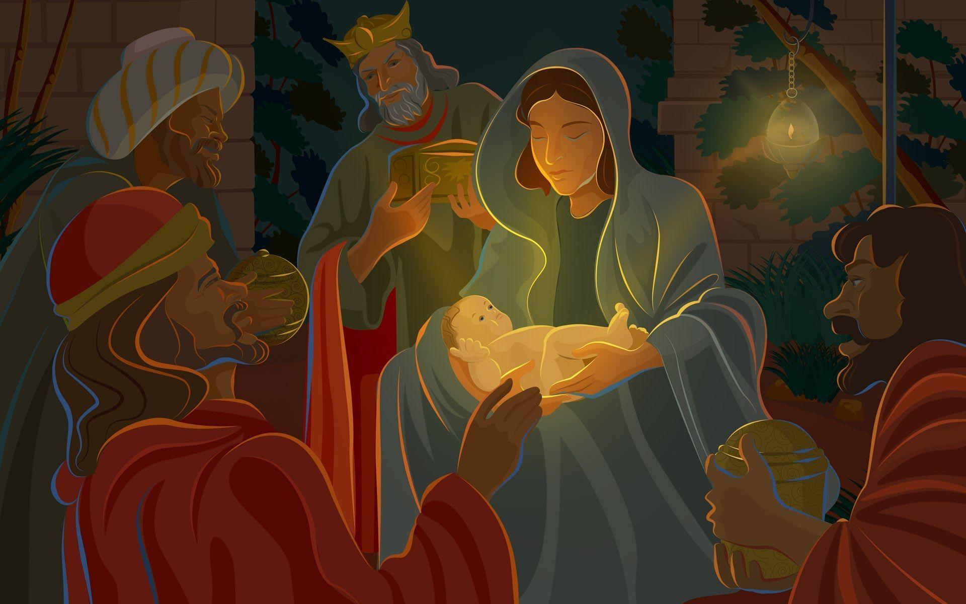 19 *1 0 Illustration scene Birth of Jesus