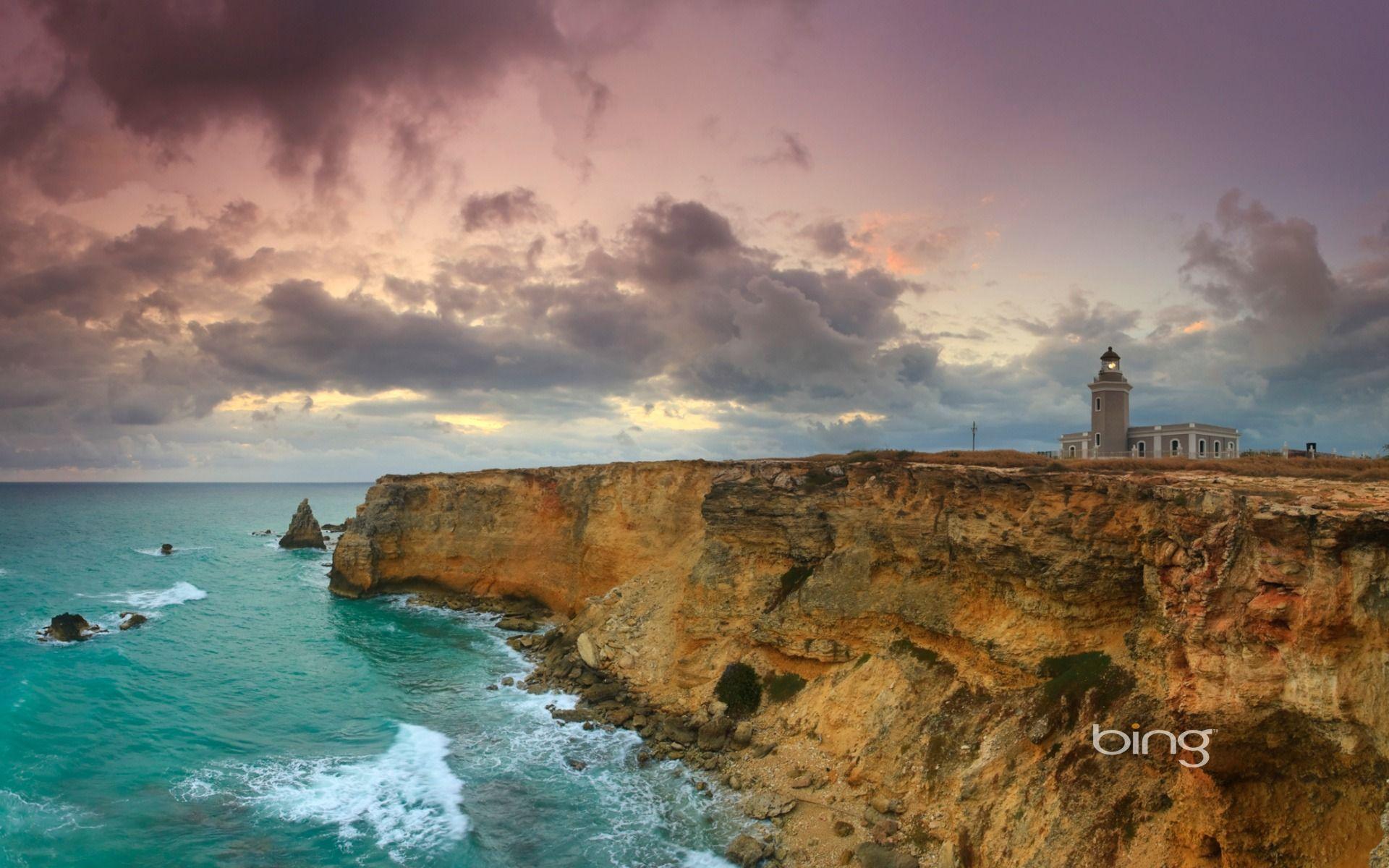 Red Point Lighthouse In Puerto Rico Bing Wallpaper