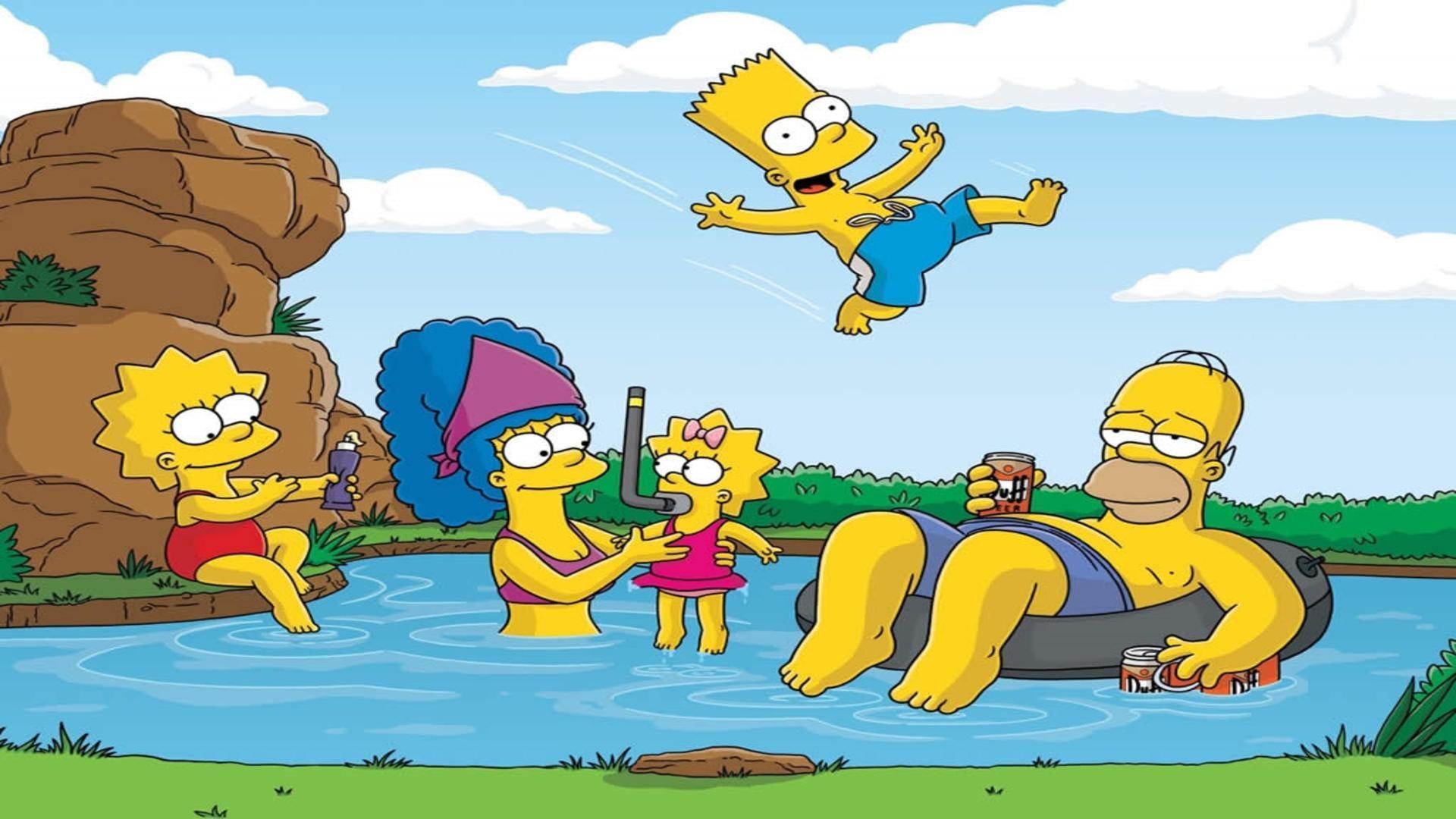Simpsons Family Cartoon Desktop Wallpaper Wallpaper