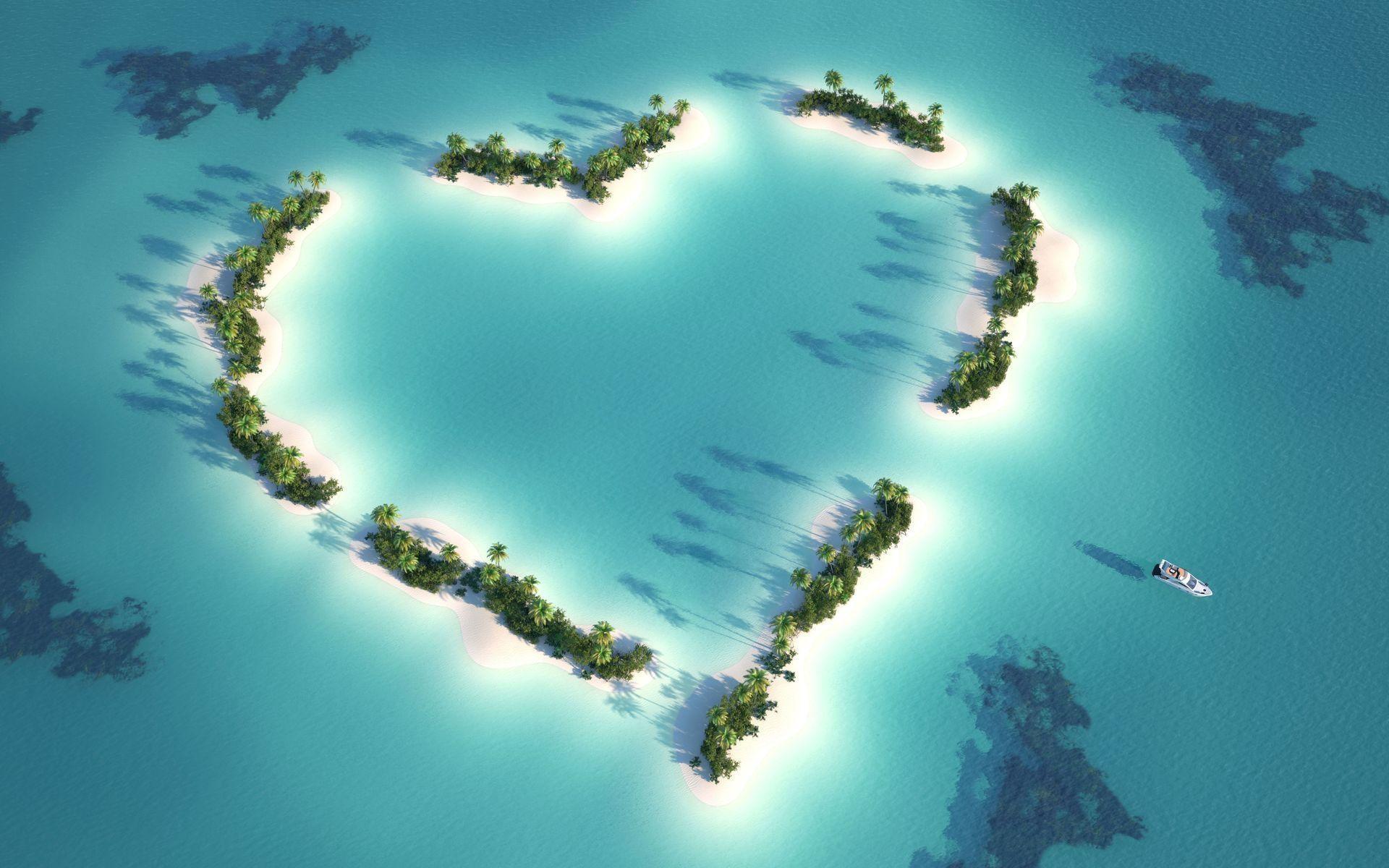 Beautiful Love Island View HD Wallpaper For Desktop. HD