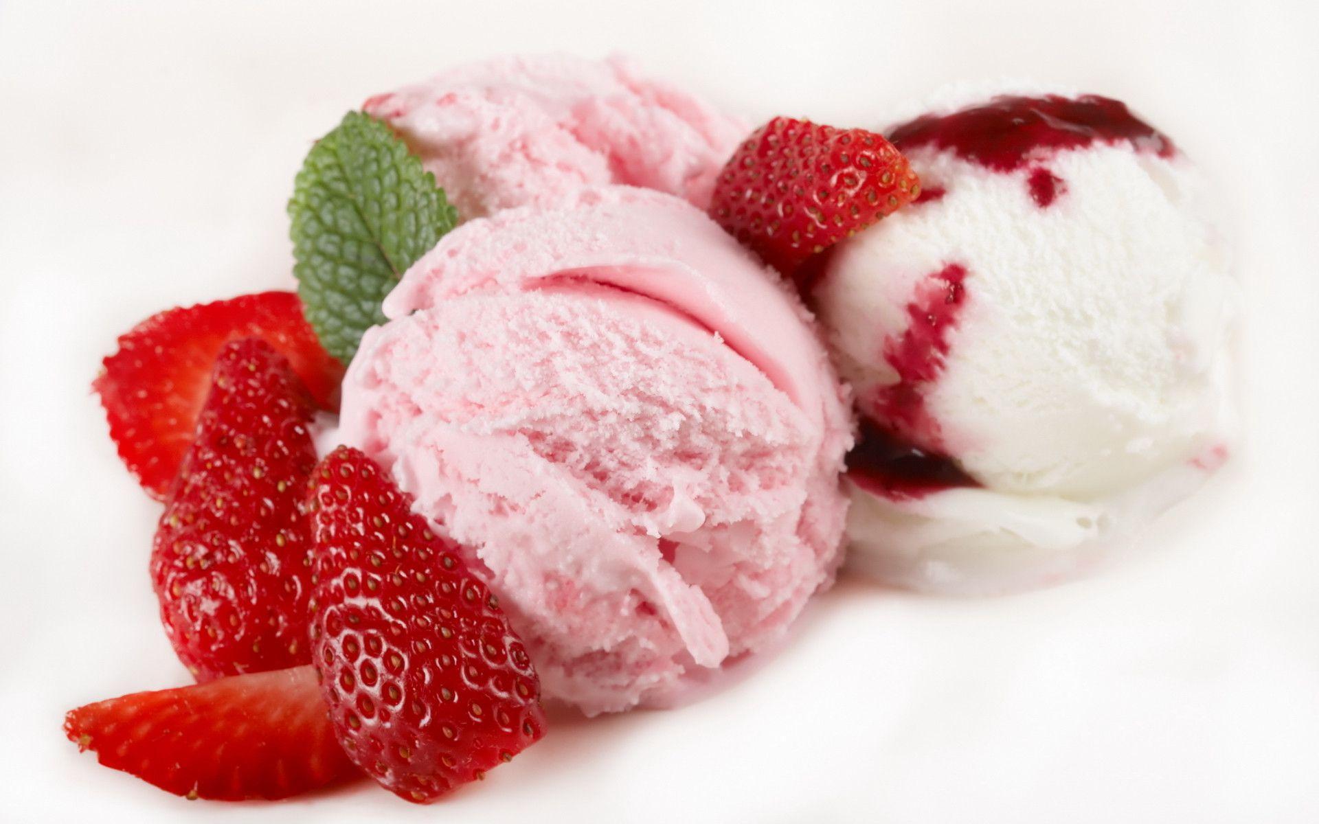 Strawberry Ice Cream HD Wallpaper 1920x1080p wallpaper download