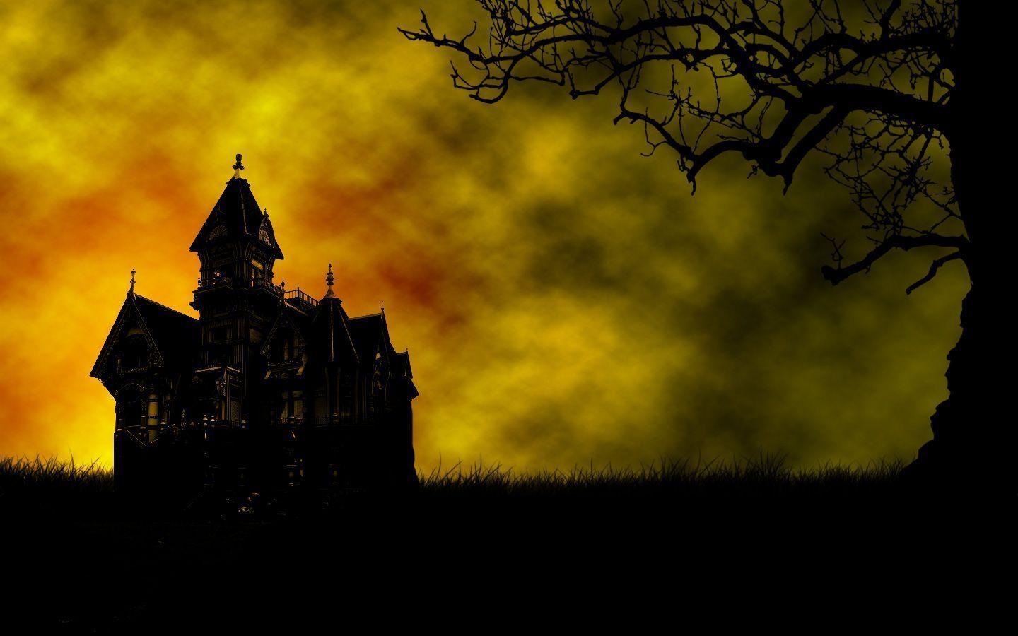 Halloween Haunted House Wallpaper
