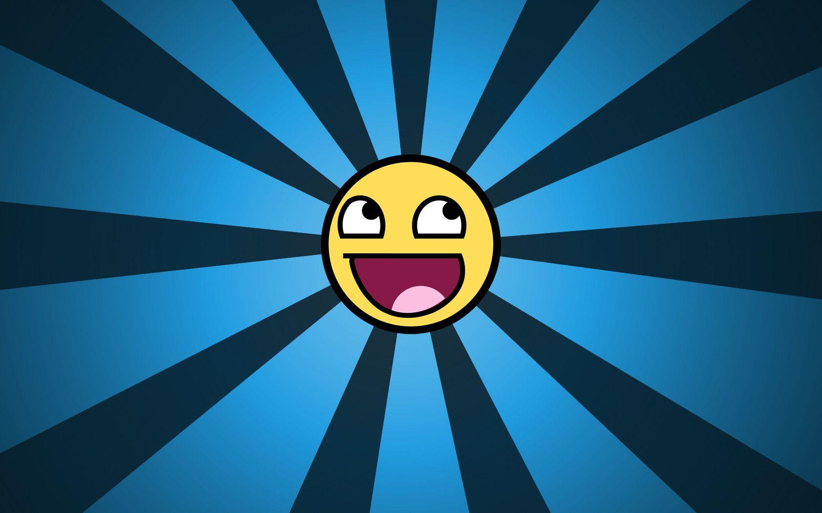 Awesome Face Vector Blue 1680x1050, Desktop and mobile wallpaper
