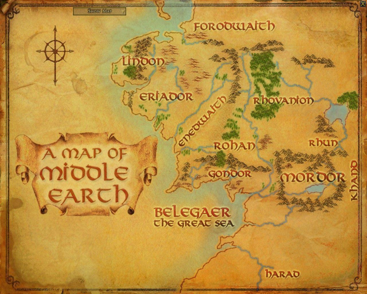 image For > Lord Of The Rings Map Of Middle Earth Wallpaper