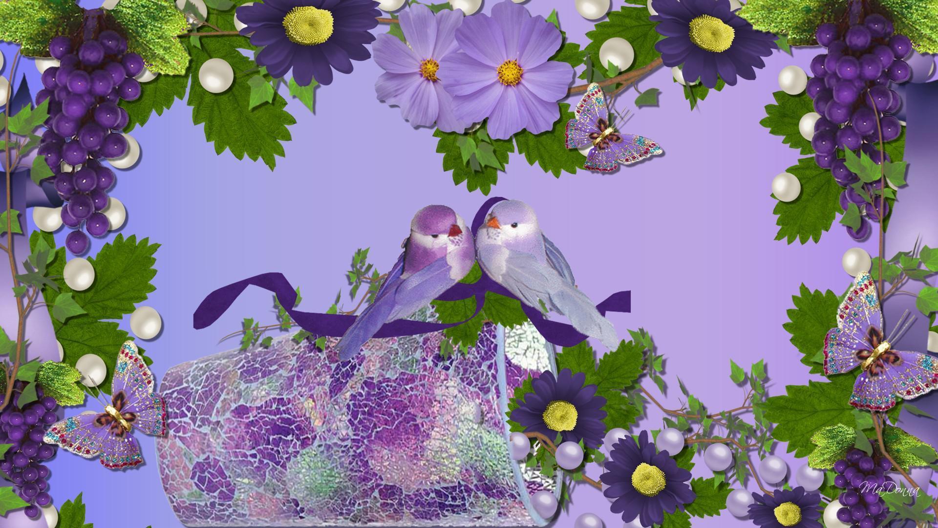 Love Birds and Grapes HD Wallpaper Archives