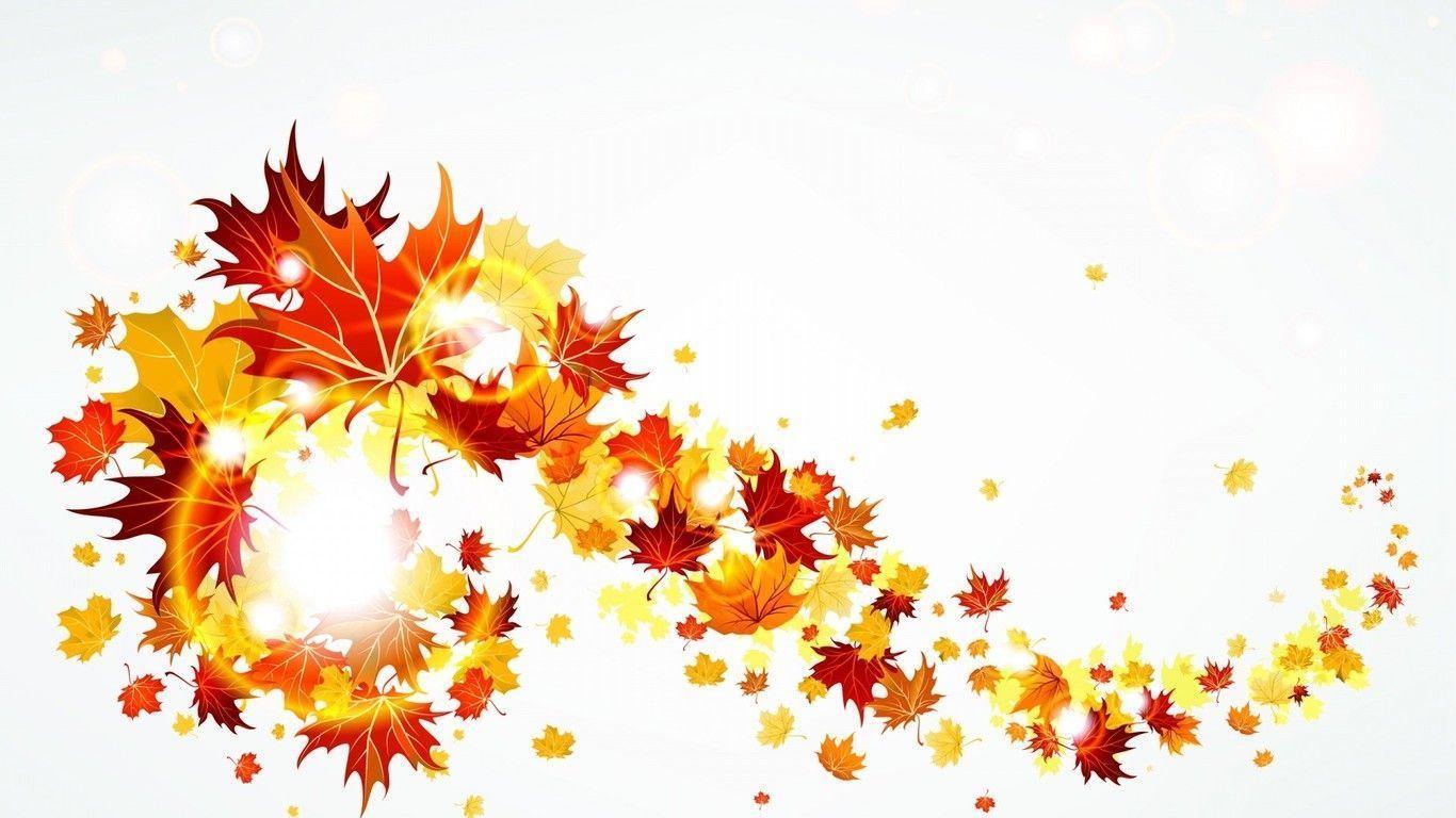 Swirling Autumn leaves wallpaper #