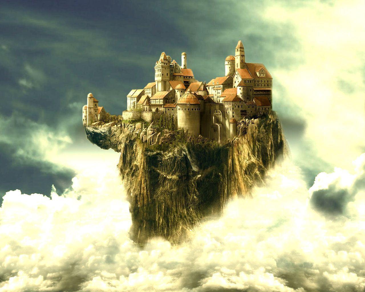 Castle in the clouds Computer Wallpaper, Desktop Background