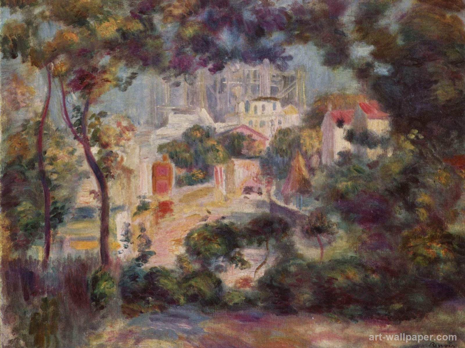 Landscape With A View Of Sacre Coeur, Renoir Pierre Auguste