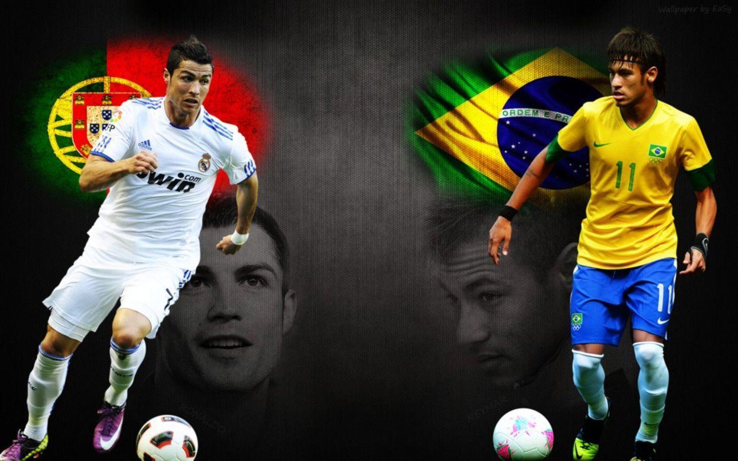 Neymar VS Cristiano Ronaldo high resolution image for desktop