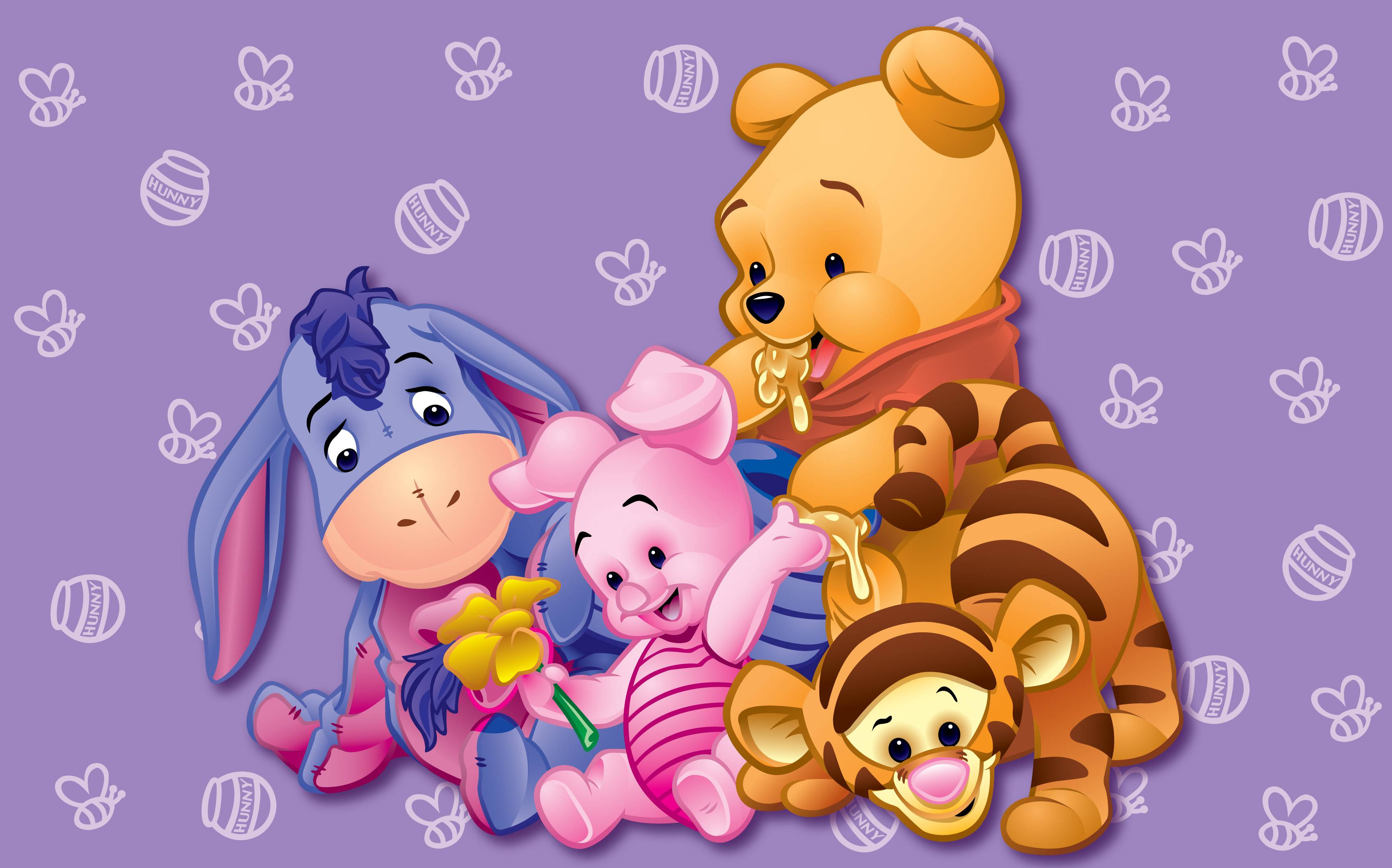 Baby Winnie The Pooh And Friends Wallpaper