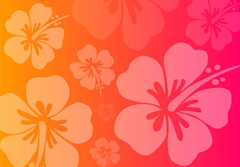 PICZAR: Pink Hawaiian Flowers Background