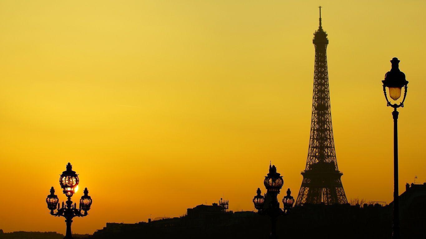 Paris sunset Wallpaper