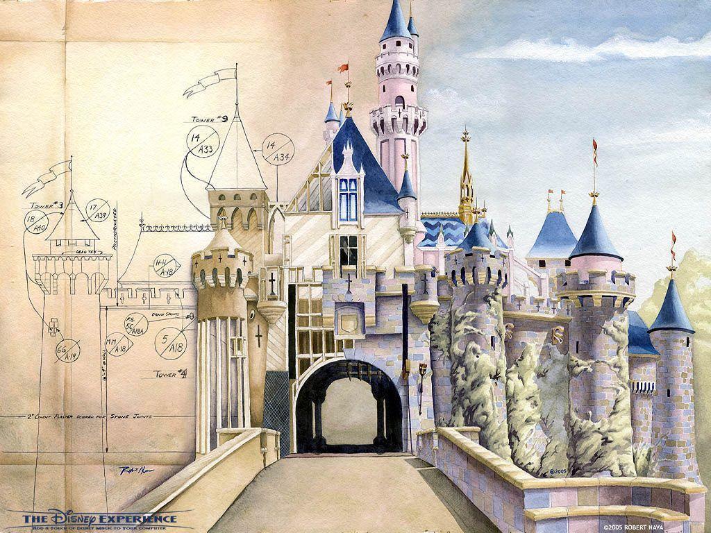 Wallpaper For > Disney Castle Background Wallpaper