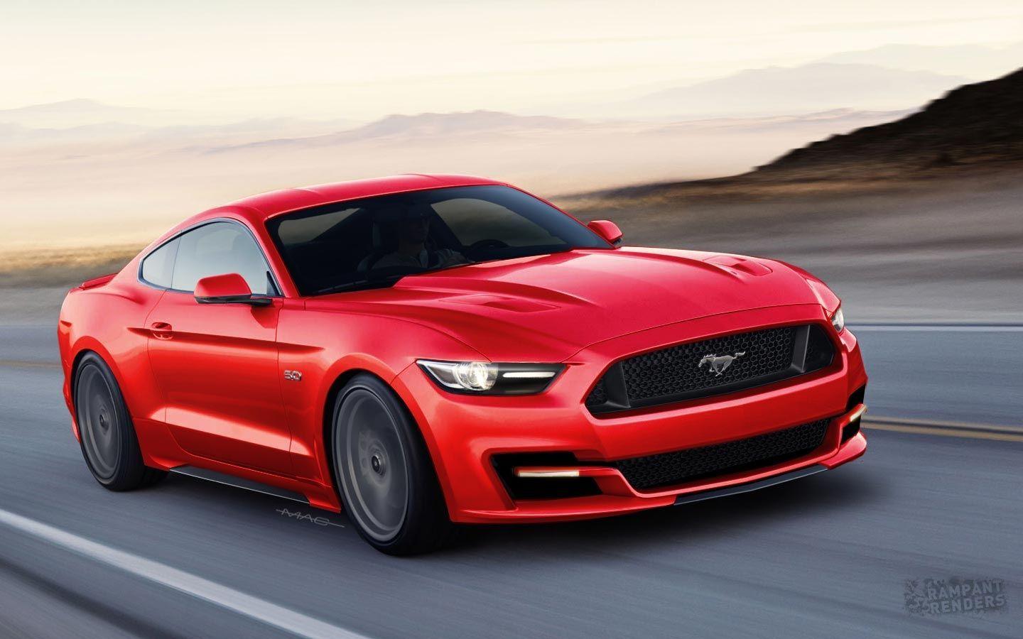 Picture 2016 Ford Mustang GT Red Colors Photo Wallpaper