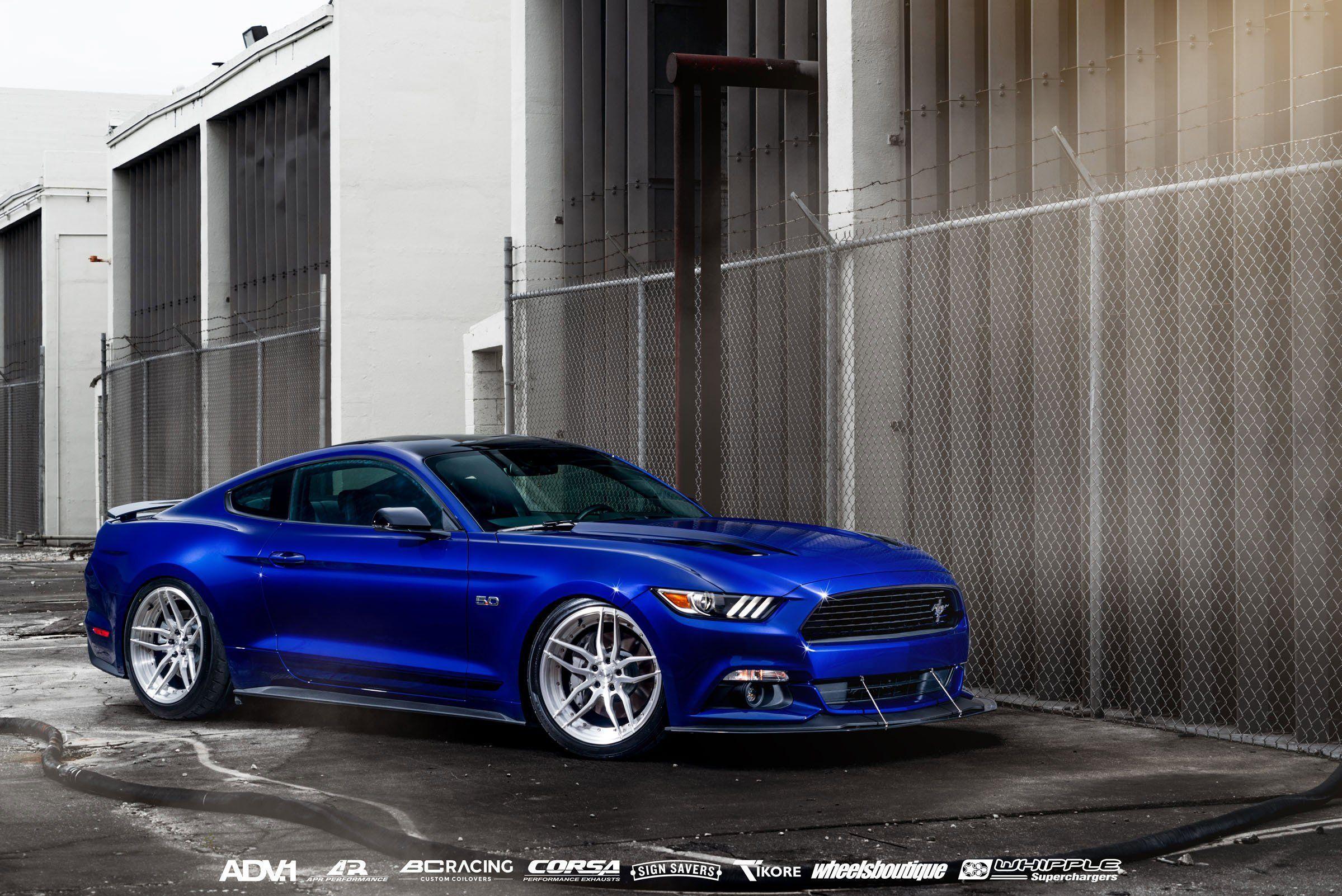 Ford Mustang GT 2016 cars coupe blue wallpaperx1602