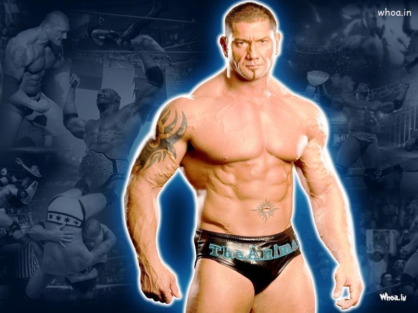 Dave Batista Shirtless Angry Face HD WWE Superstars Wallpaper
