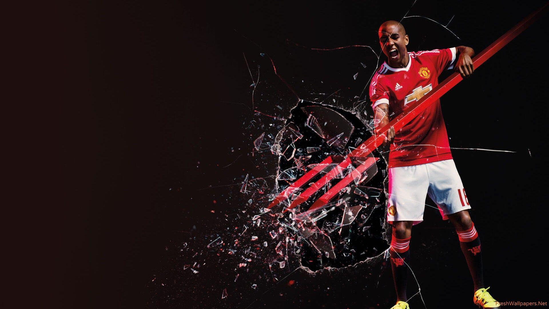 Ashley Young 2015 2016 Manchester United Adidas Home Kit