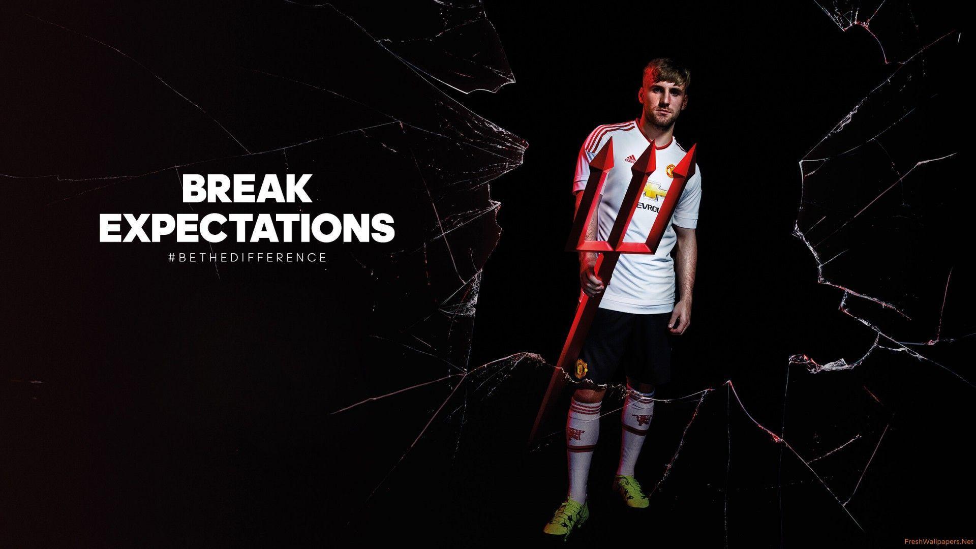 Luke Shaw Manchester United 2015 2016 Adidas Away Kit Wallpaper