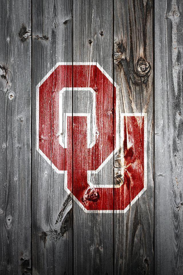 iPhone Wallpaper: OU on Wood