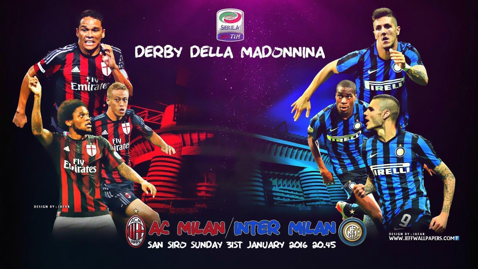 AC Milan vs Inter Milan 2016 Seria A HD Wallpaper free desktop