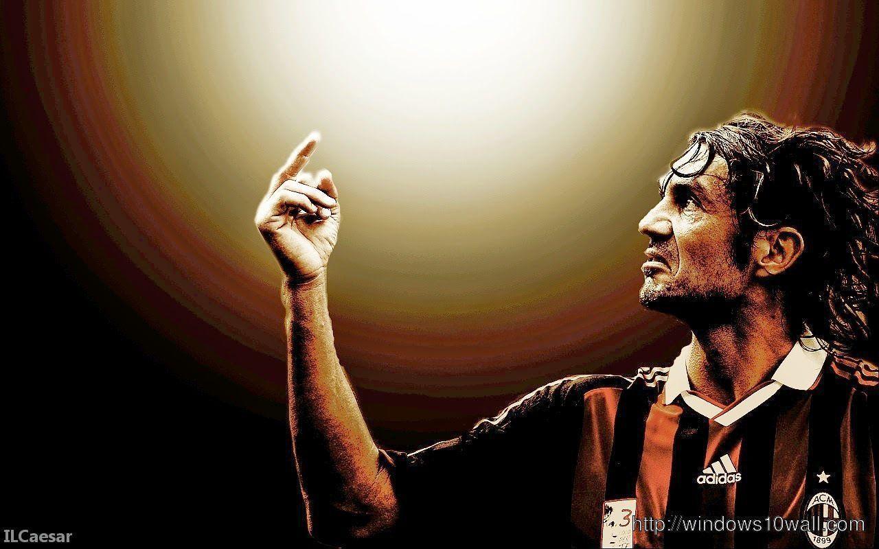 Paolo Maldini AC Milan Legend Football HD Wallpaper
